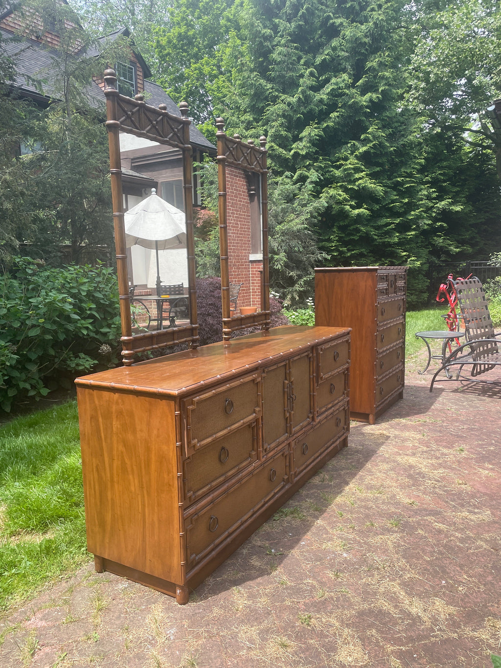 Drexel — Faux Bamboo Dresser