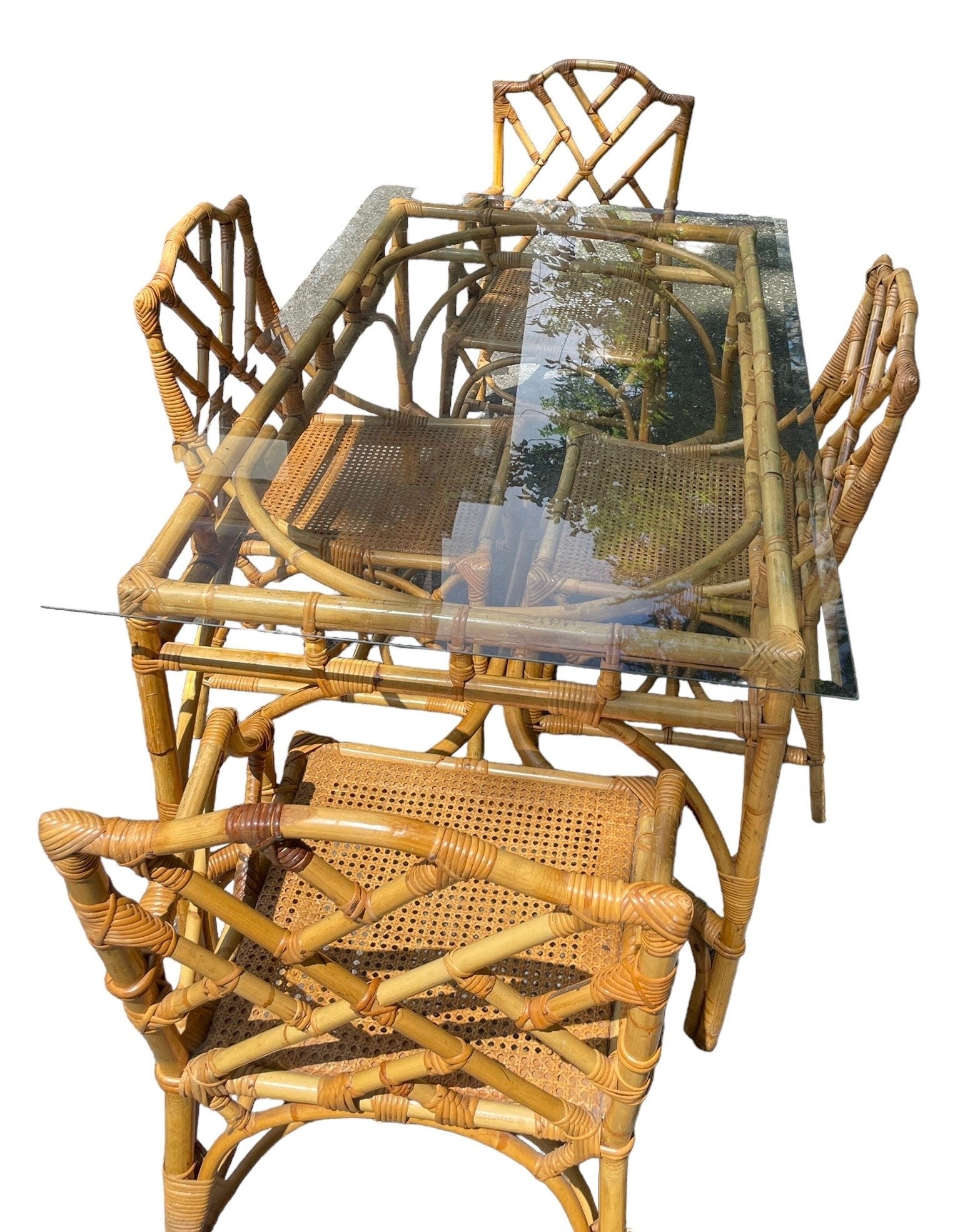 Chinese Chippendale — Bamboo Dining Set