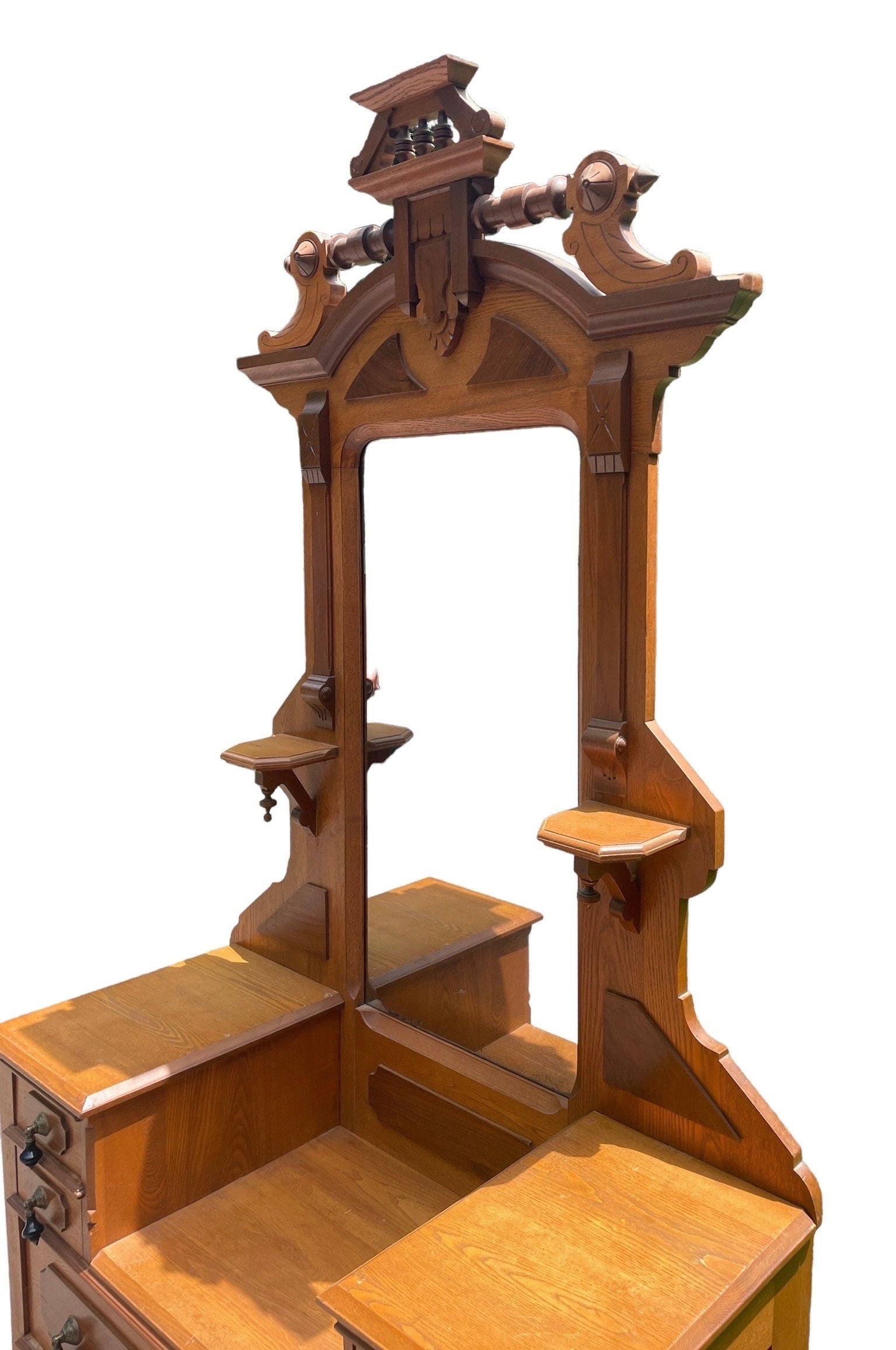 Victorian Dresser or Hall Stand Antique Storage Furniture Hand Carved Stunning Antique Storage Statement Piece Mudroom Storage