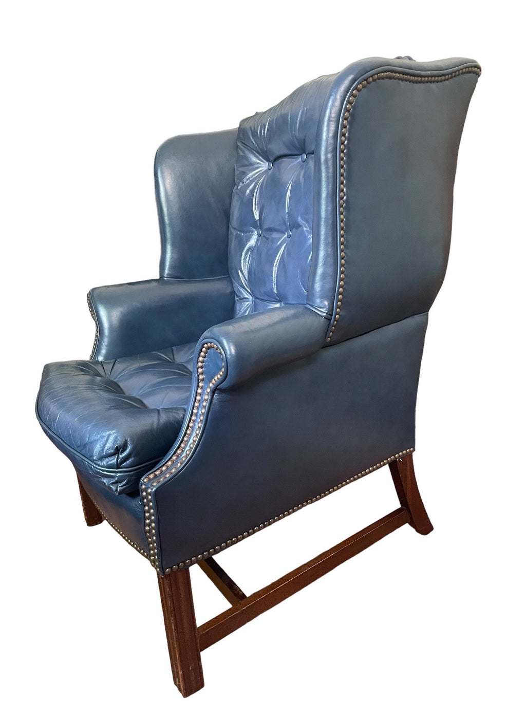 Leather Wingback — Armchair and Ottoman