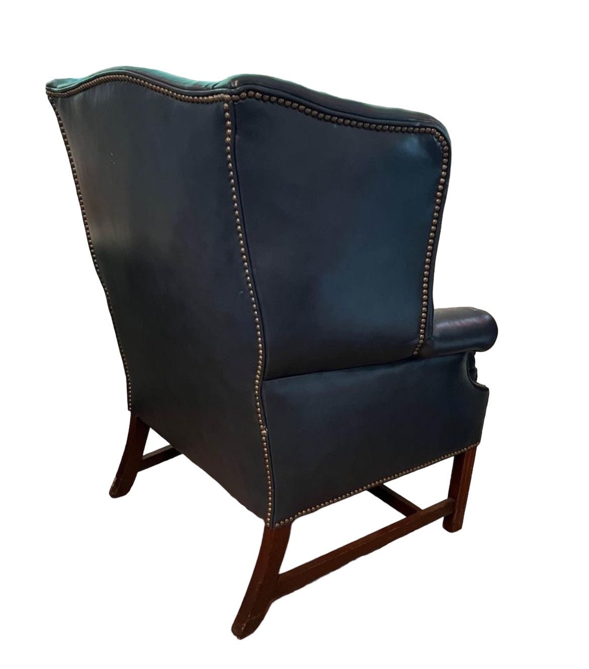 Leather Wingback — Armchair and Ottoman