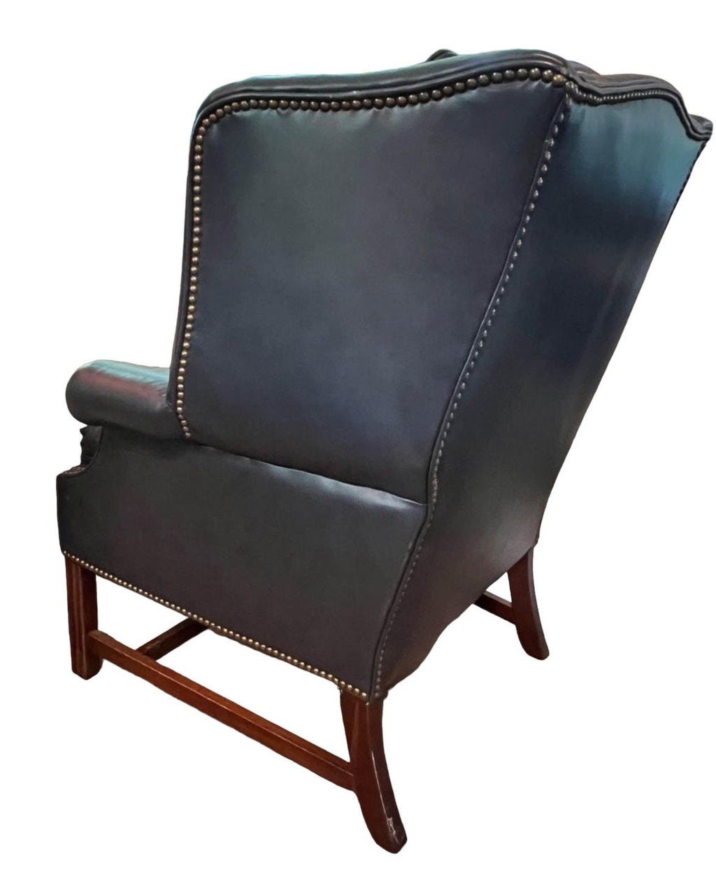 Leather Wingback — Armchair and Ottoman