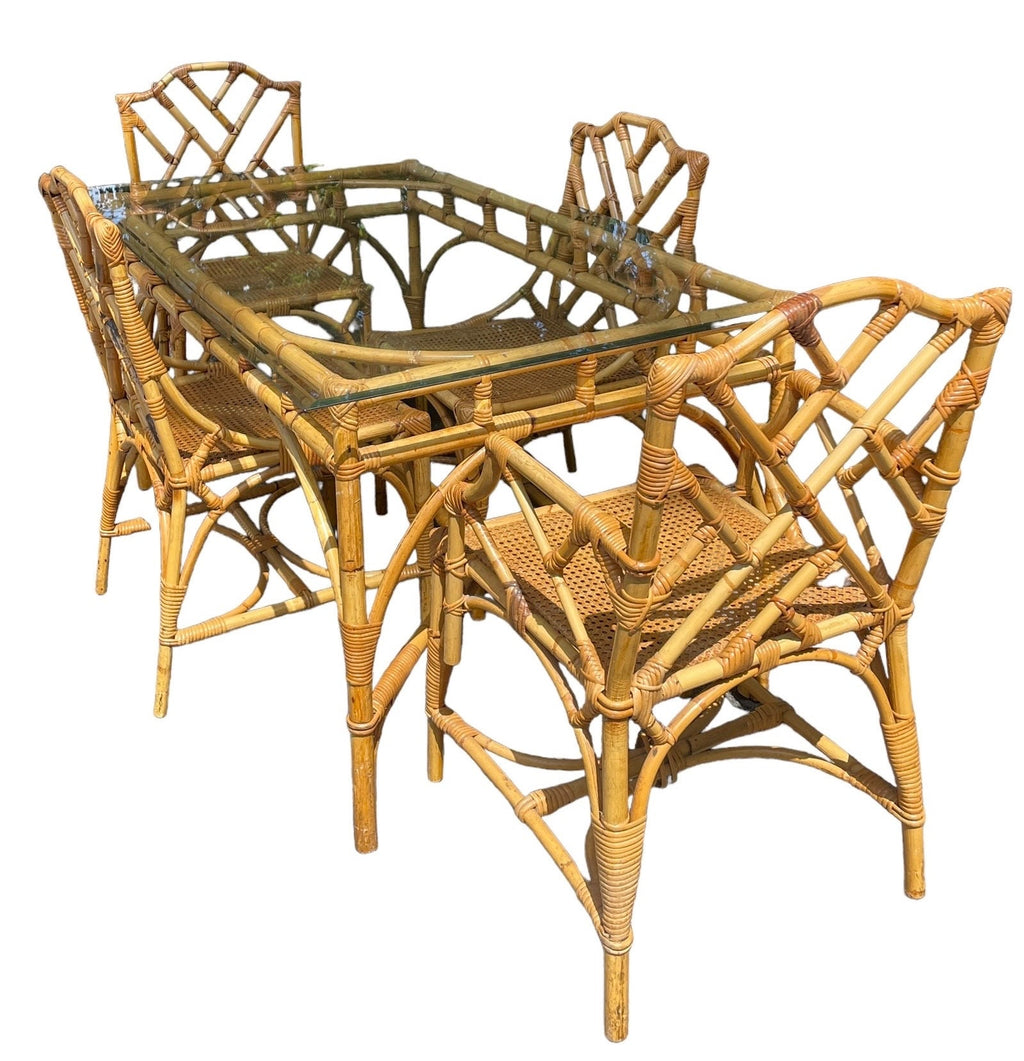 Chinese Chippendale — Bamboo Dining Set