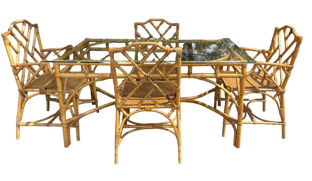 Chinese Chippendale — Bamboo Dining Set