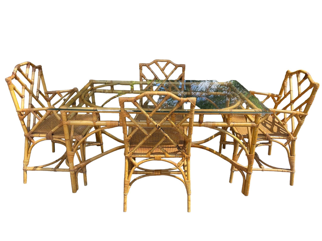 Chinese Chippendale — Bamboo Dining Set