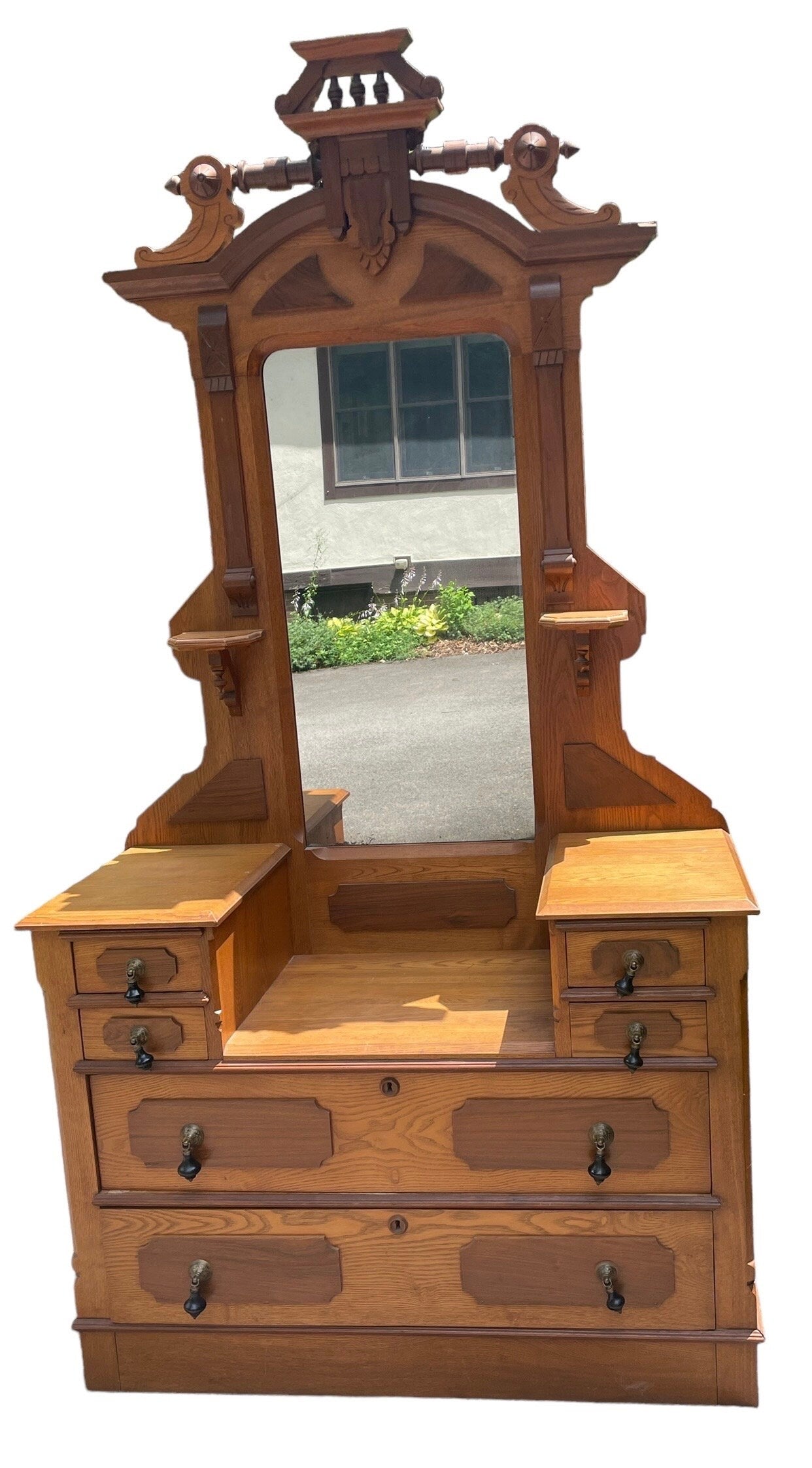 Victorian Dresser or Hall Stand Antique Storage Furniture Hand Carved Stunning Antique Storage Statement Piece Mudroom Storage