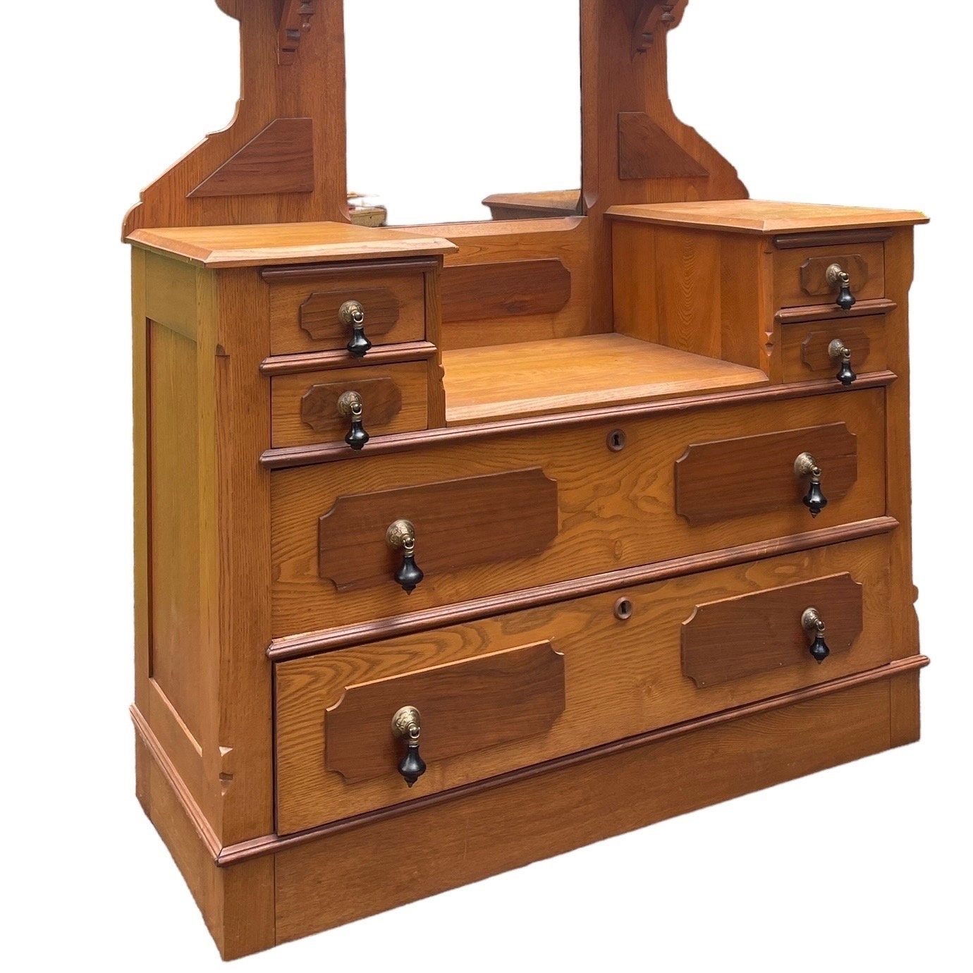 Victorian Dresser or Hall Stand Antique Storage Furniture Hand Carved Stunning Antique Storage Statement Piece Mudroom Storage