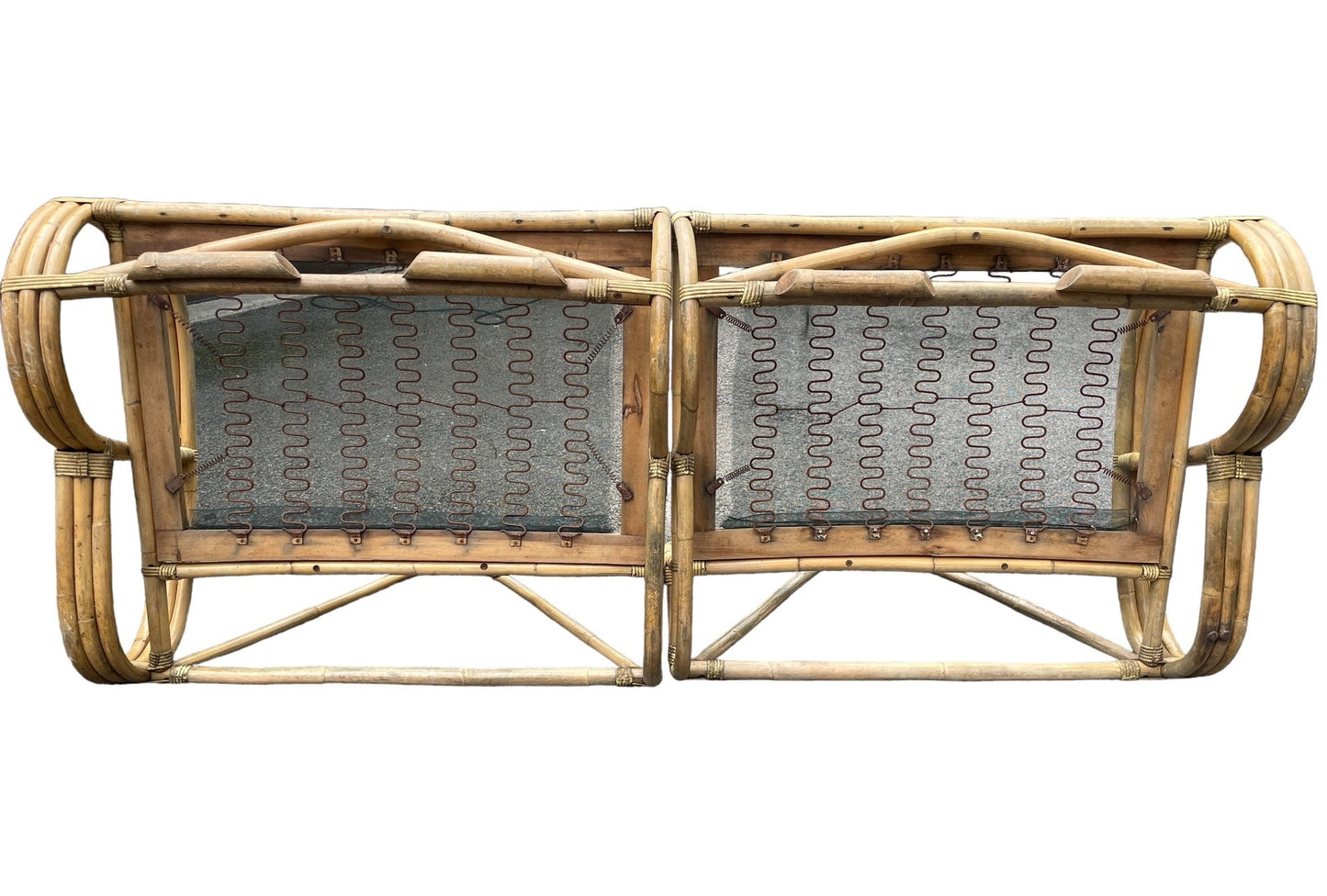 Patio Couch Vintage Paul Frankl Style Pretzel Sofa Couch Rattan Midcentury Modern Iconic Pretzel Couch