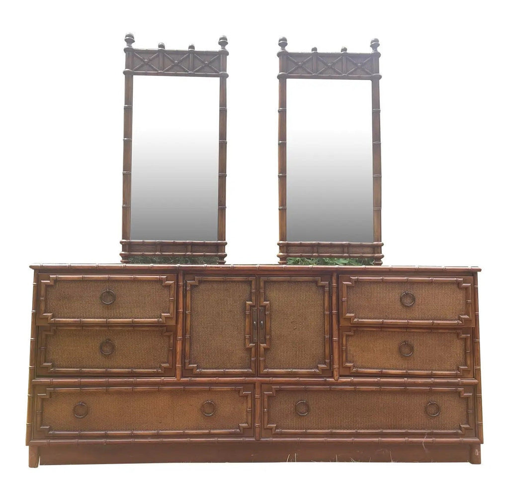 Drexel Faux Bamboo Dresser — view 1 | Wiltsie Crump