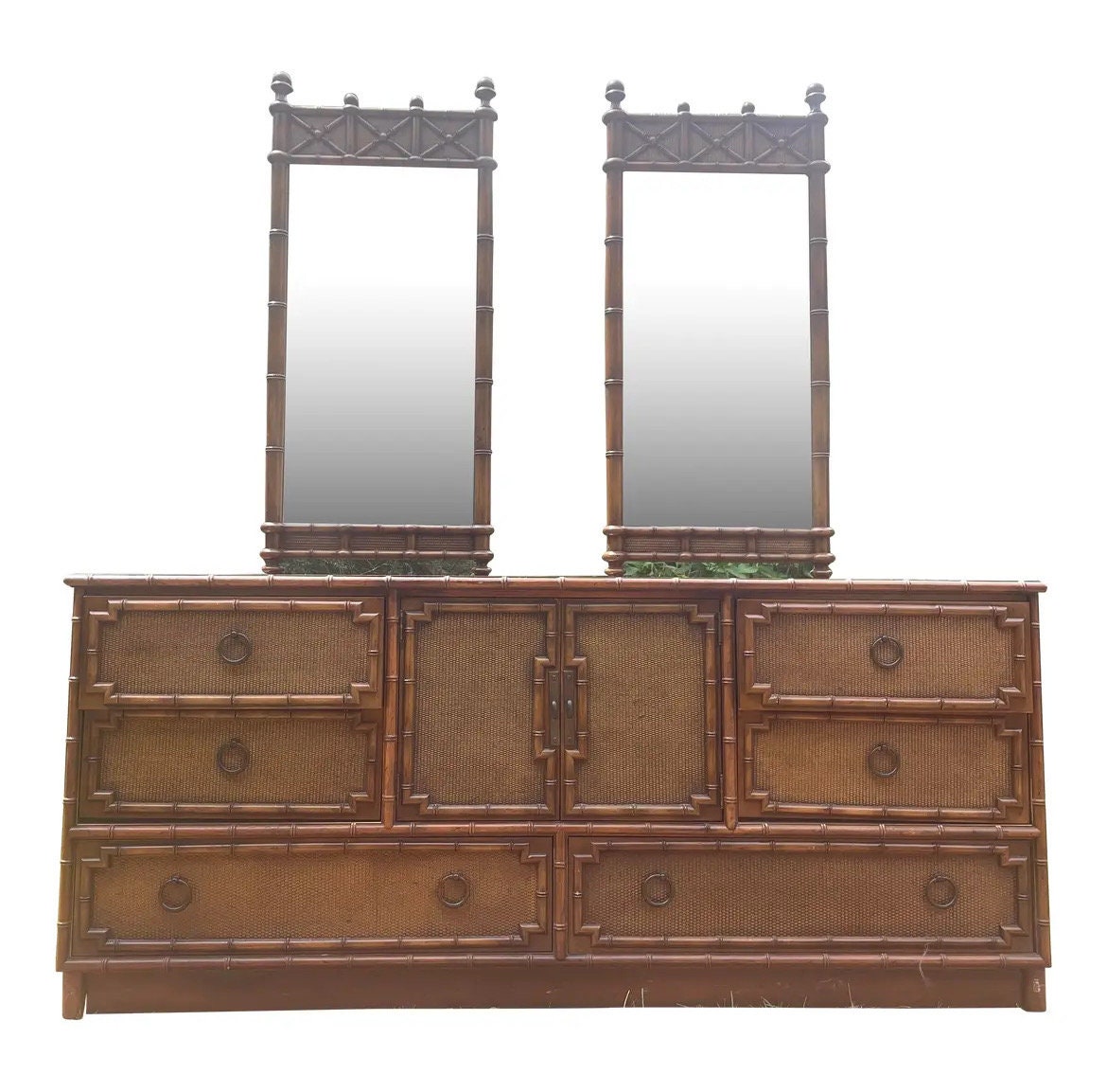 Drexel Faux Bamboo Dresser — view 1 | Wiltsie Crump