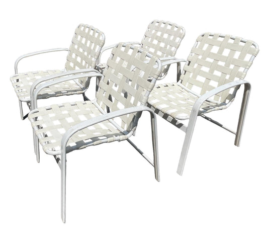 Brown Jordan Tamiami Chair Minimalist Patio Armchair Vintage Patio Chair Midcentury Modern Poolside White Chair Outdoor Chairs