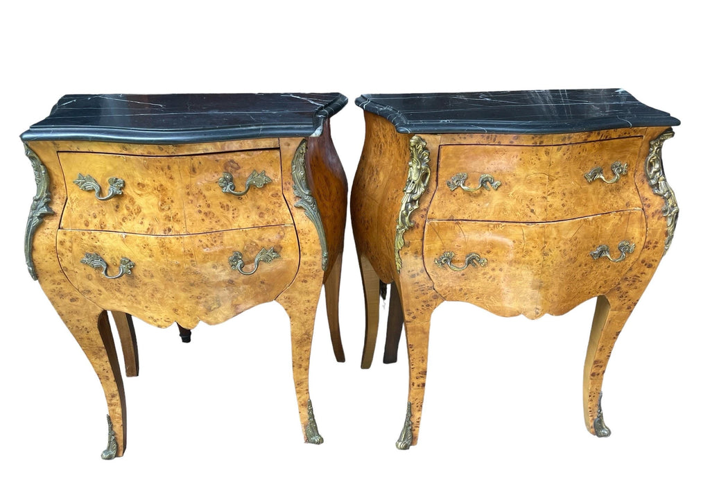 French Louis XV — Bombe Commode, Pair
