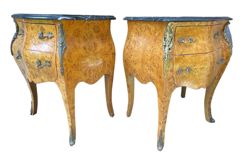 French Louis XV — Bombe Commode, Pair
