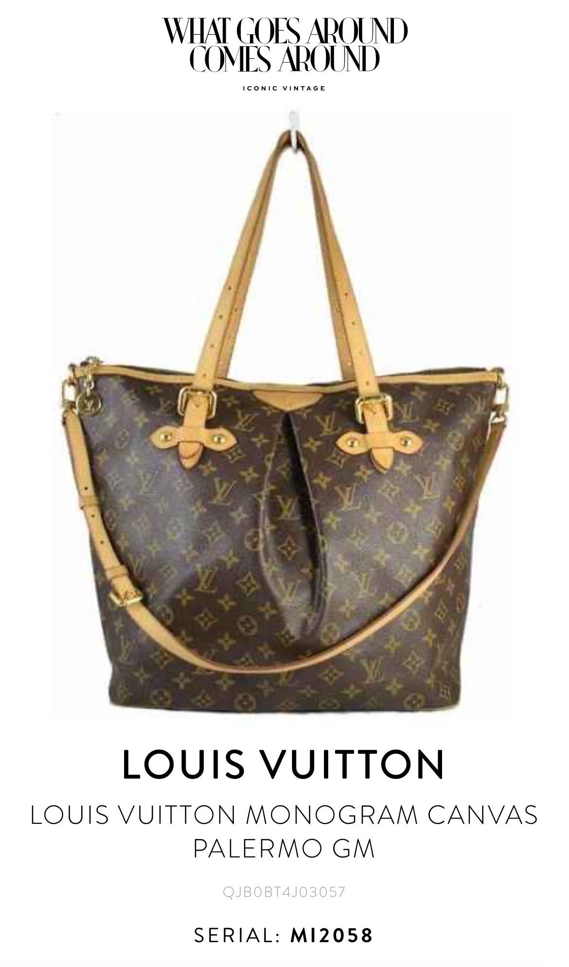 Vintage Louis Vuitton Palermo LV Monogram Purse Vintage Authentic LV Large Palermo Tote Vintage Designer Handbag Louis Vuitton Vintage