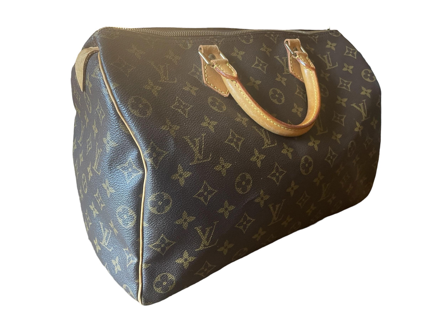 Vintage Louis Vuitton Handbag VINTAGE SPEEDY 35 Monogrammed LV Purse Free Shipping