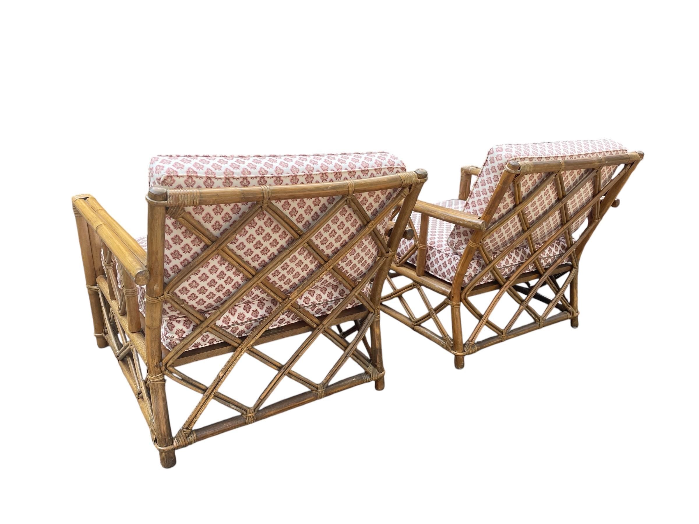Ficks Reed — Rattan Armchairs and Ottoman
