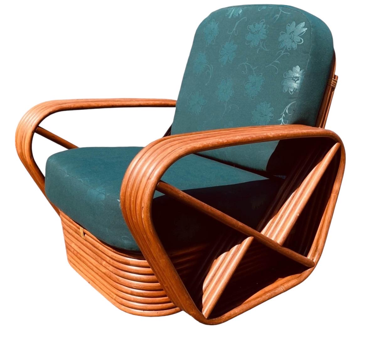 Paul Frankl Pretzel Patio Set Vintage 5 Strand Rattan Midcentury Modern Iconic Pretzel Patio Set Midcentury Modern Porch Furniture