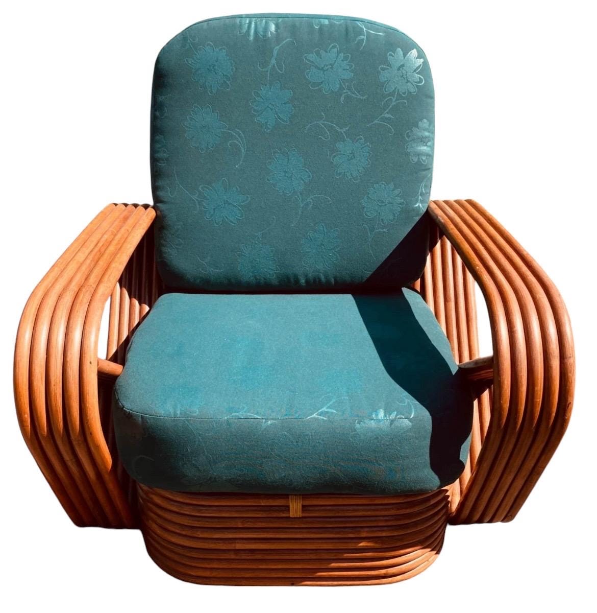 Paul Frankl Pretzel Patio Set Vintage 5 Strand Rattan Midcentury Modern Iconic Pretzel Patio Set Midcentury Modern Porch Furniture