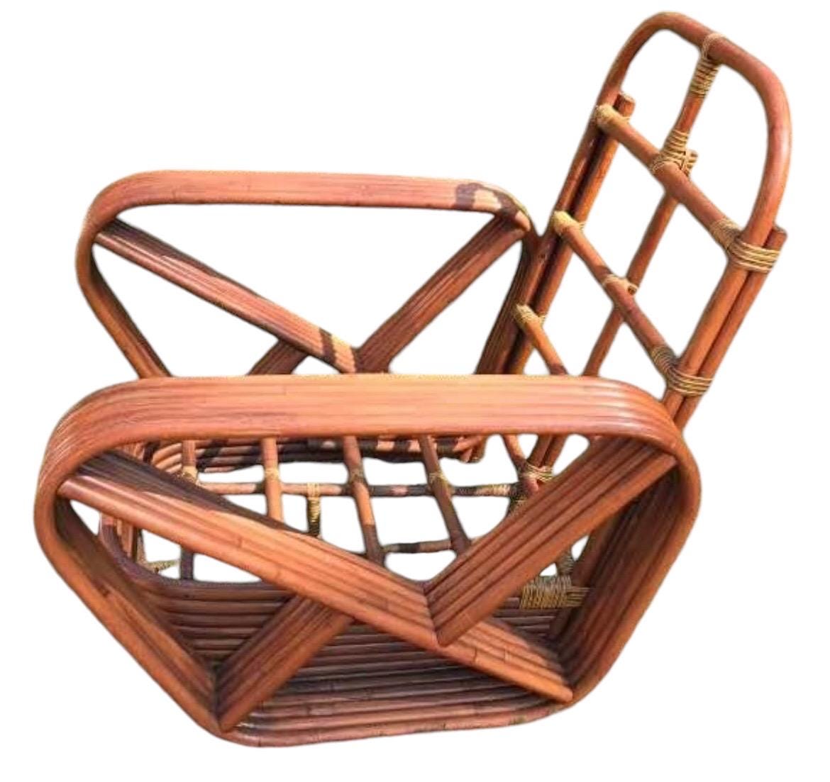 Paul Frankl Pretzel Patio Set Vintage 5 Strand Rattan Midcentury Modern Iconic Pretzel Patio Set Midcentury Modern Porch Furniture