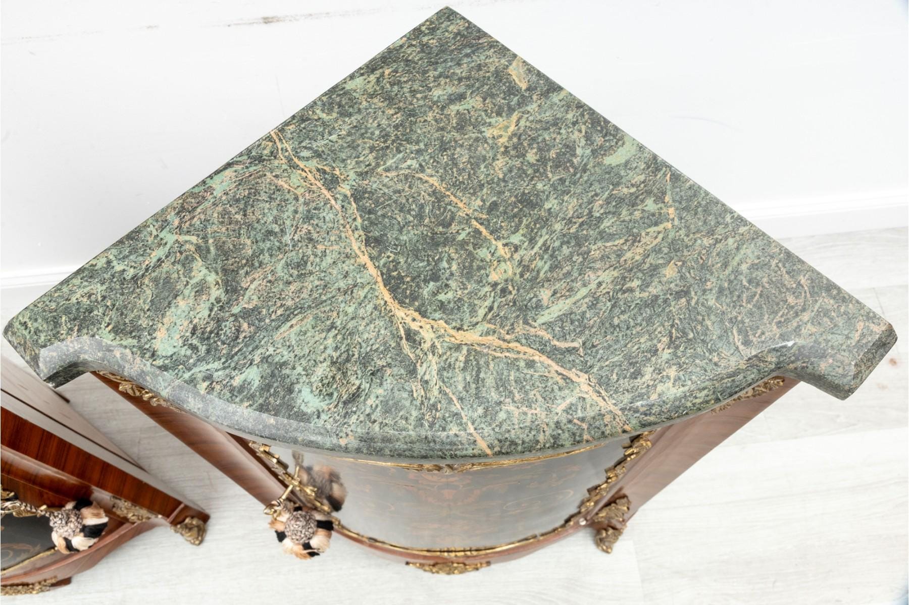 Vintage Louis XVI Style Corner Cabinets Triangle Cabinets French Side Tables