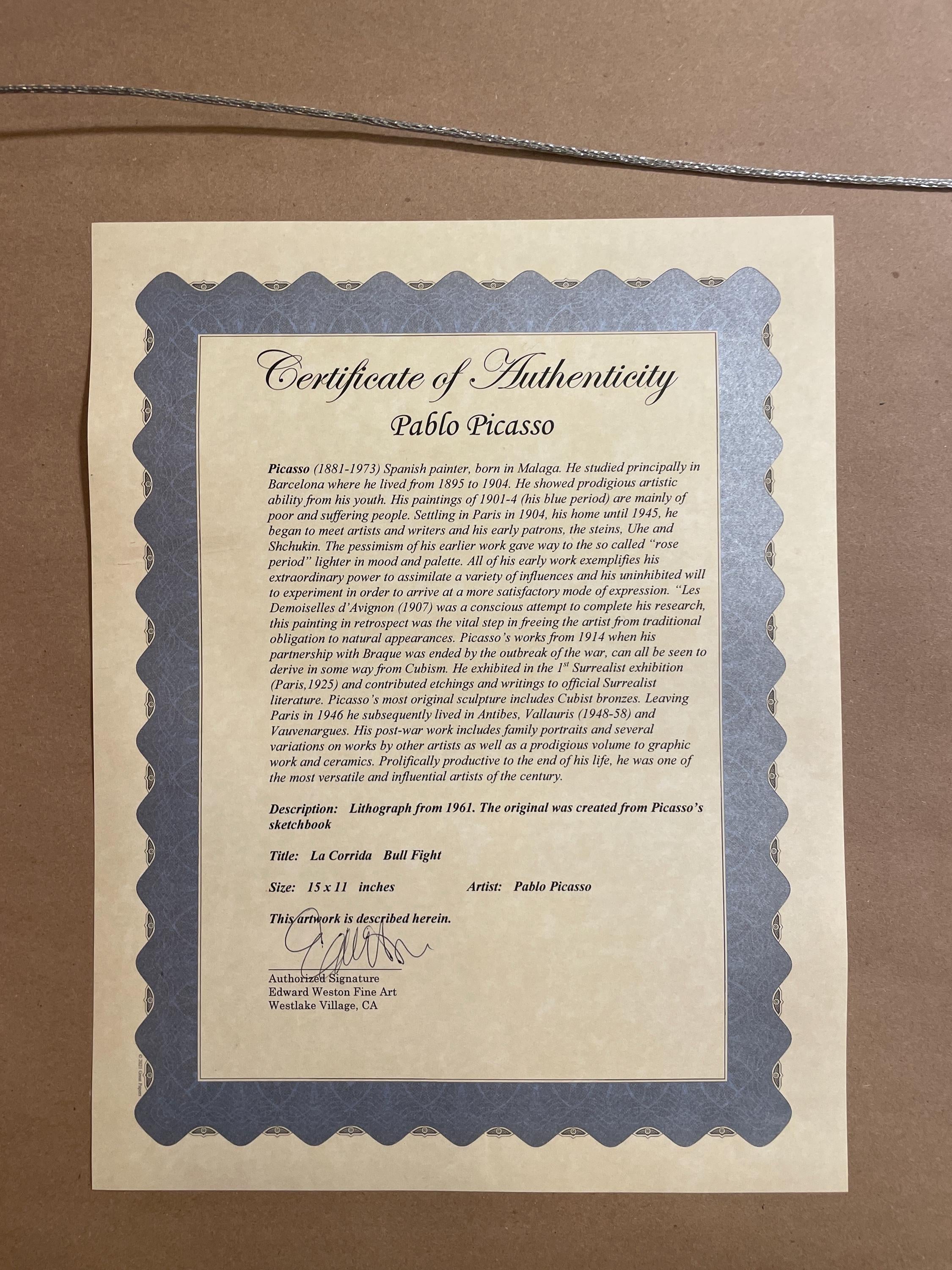 Pablo Picasso — Lithograph