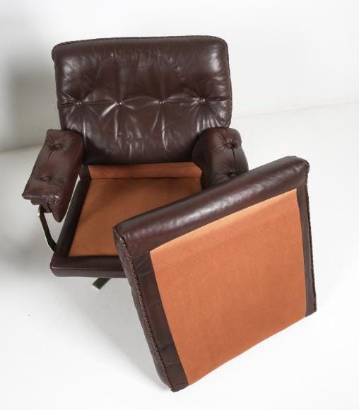 Leather Armchairs Brown Pair of Danish Swivel Armchairs Leather Midcentury Modern Armchairs by Arne Norell Brown Leather