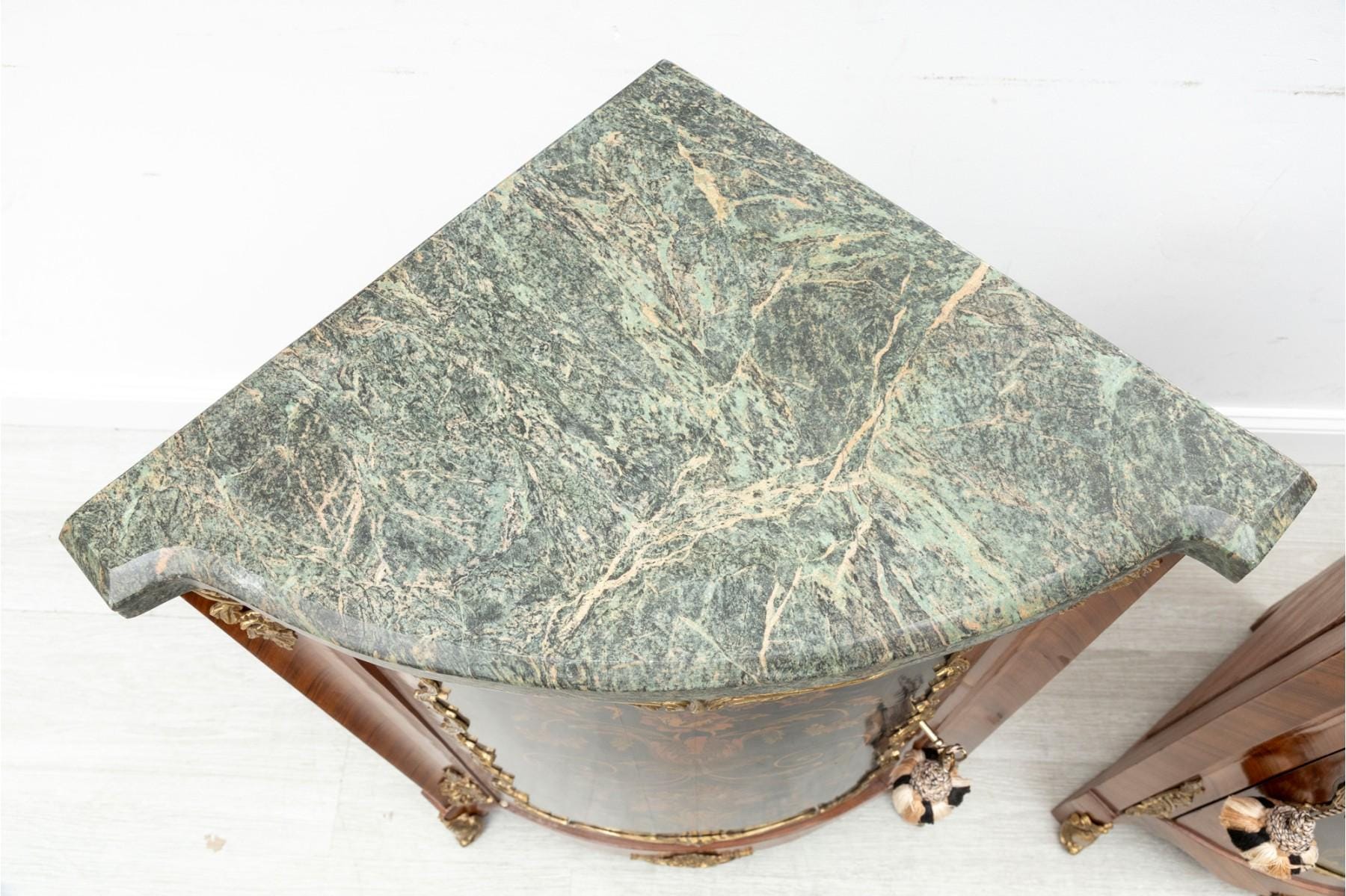 Vintage Louis XVI Style Corner Cabinets Triangle Cabinets French Side Tables