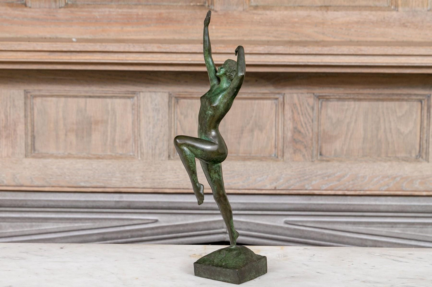 Art Deco Bronze Sculpture of Dancer 1923 Gorham Foundry by John Ramsey