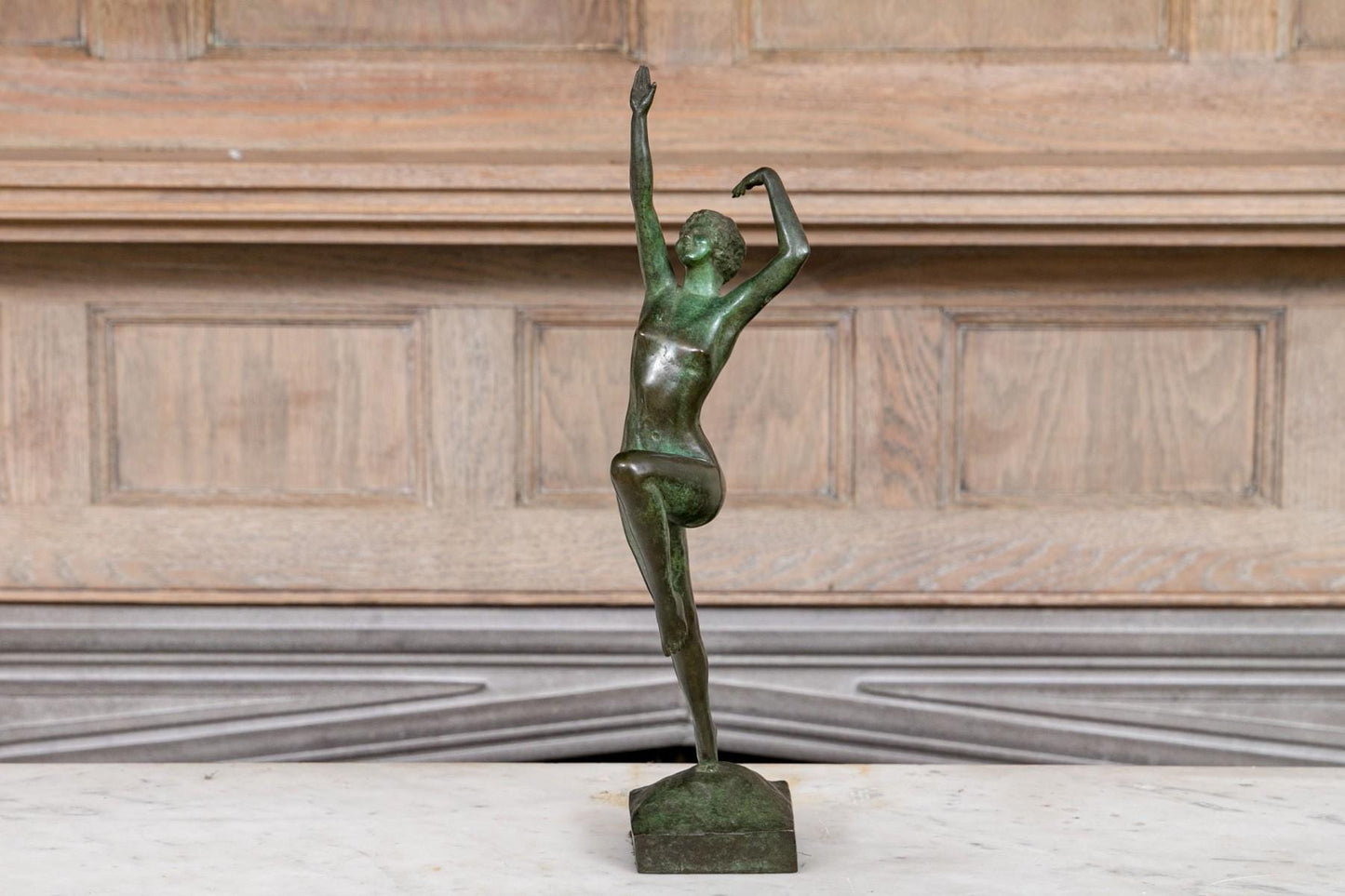 Art Deco Bronze Sculpture of Dancer 1923 Gorham Foundry by John Ramsey