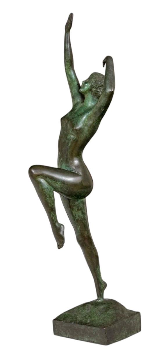 Art Deco Bronze Sculpture of Dancer 1923 Gorham Foundry by John Ramsey