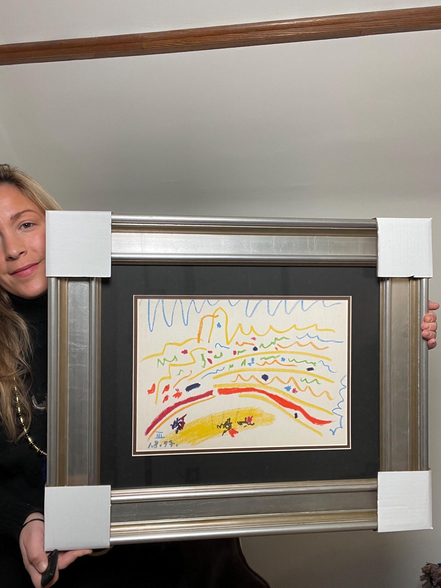 Pablo Picasso 1961 Original Lithograph from 1959 Sketchbook Artwork Framed Lithograph Iconic Art Piece Heirloom Wedding Gift Birthday Gift