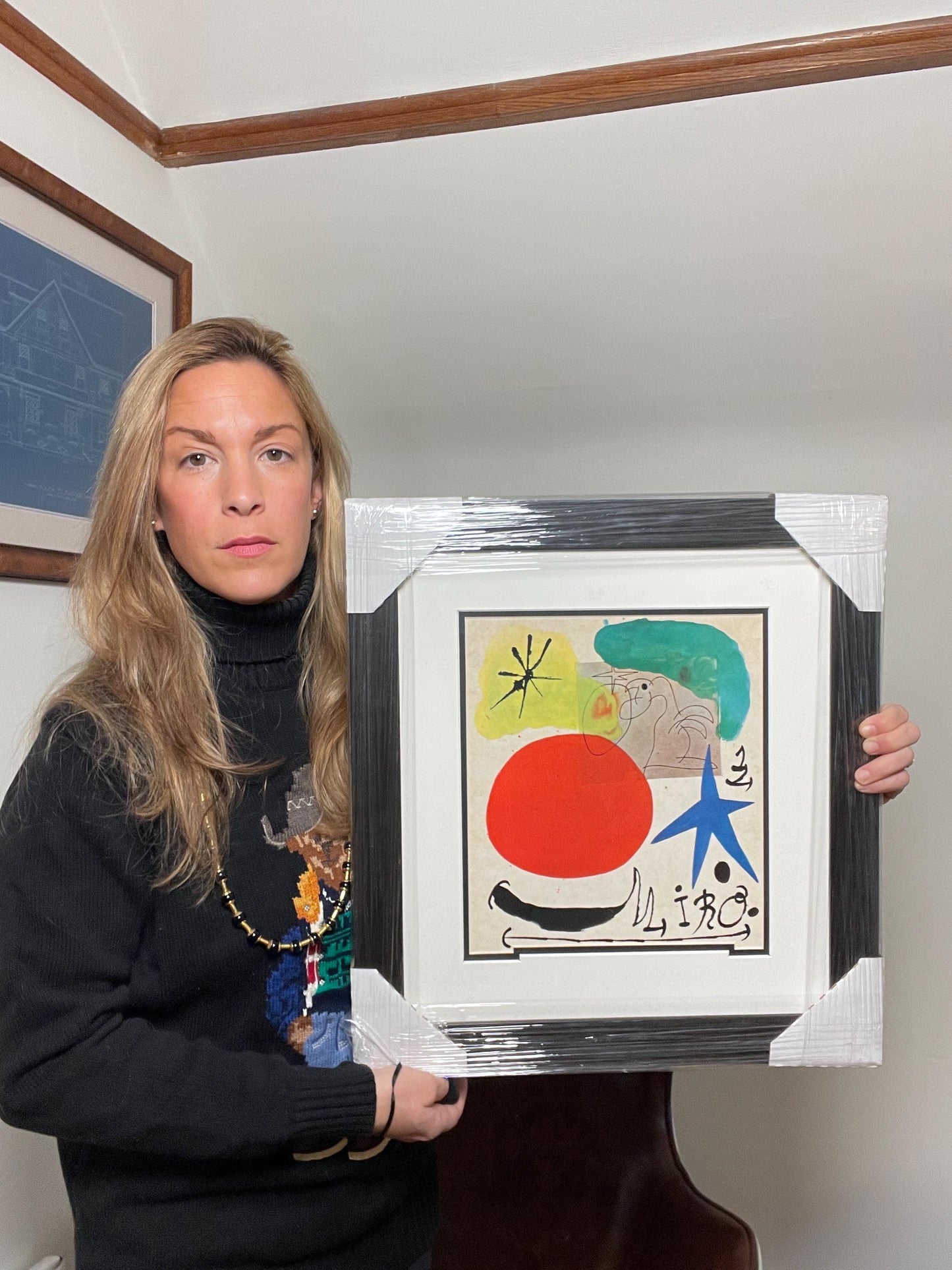Joan Miro Color Plate Lithograph from 1970 Limited Edition Artwork Gift for Wedding Heirloom Housewarming Gift Custom Frame