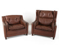 Børge Mogensen Style — Leather Armchairs, Pair
