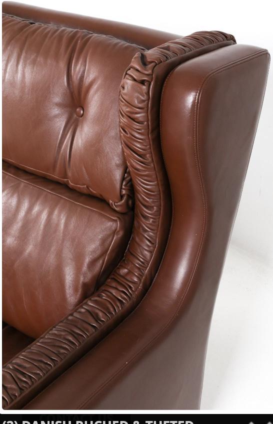 Børge Mogensen Style — Leather Armchairs, Pair
