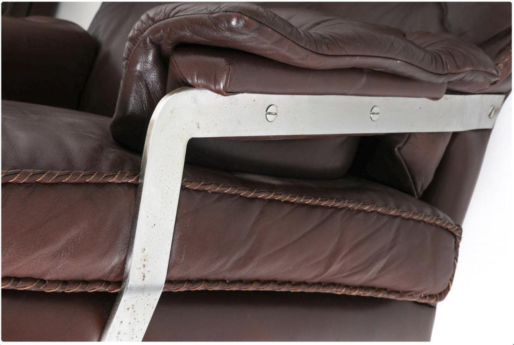 Leather Armchairs Brown Pair of Danish Swivel Armchairs Leather Midcentury Modern Armchairs by Arne Norell Brown Leather