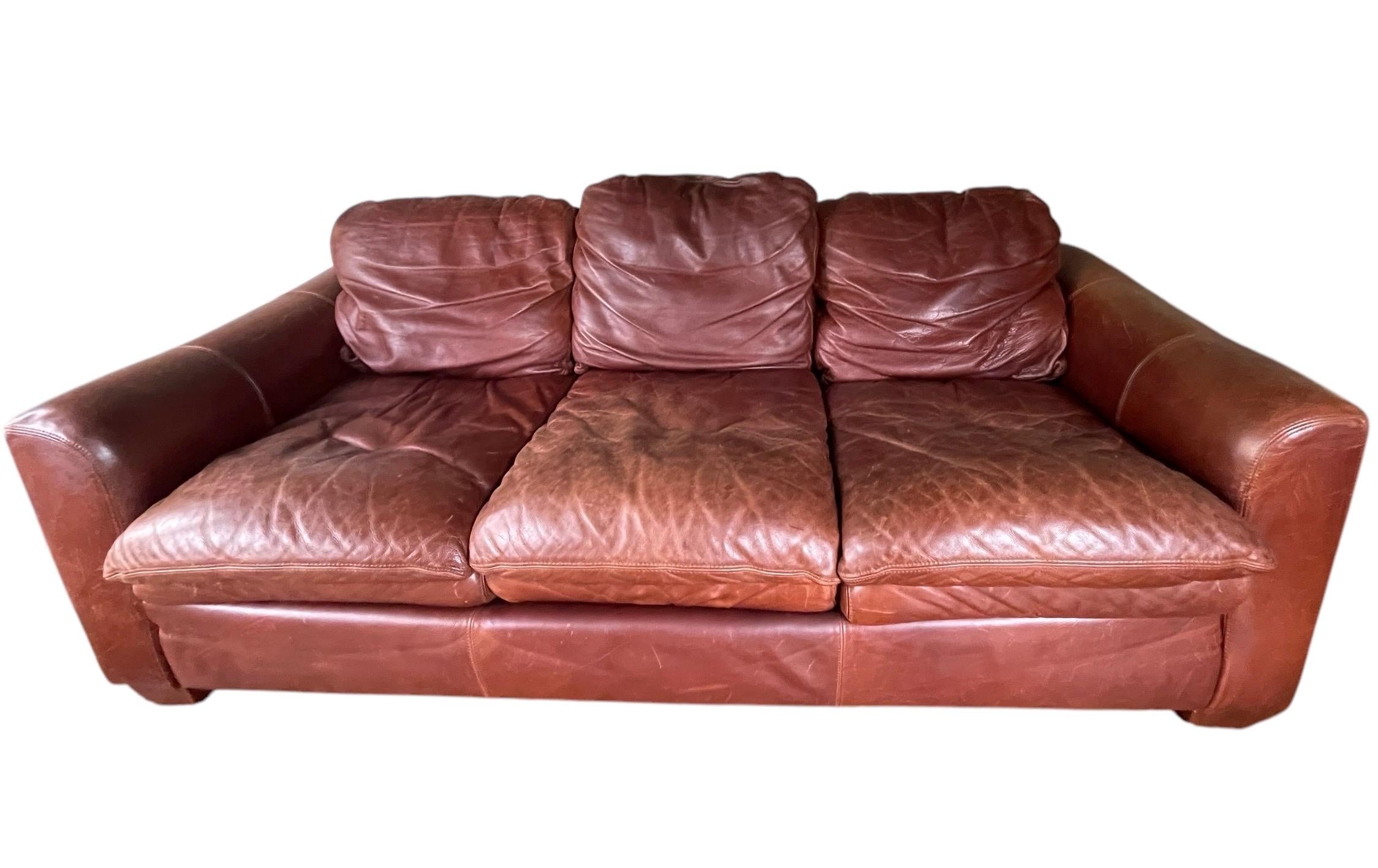 Stickley Style — Leather Sofa