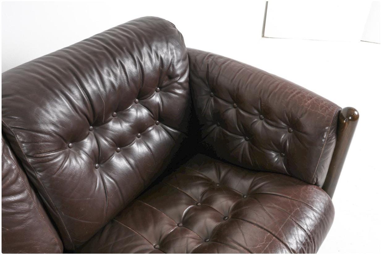 Percival Lafer Style — Leather Sofa