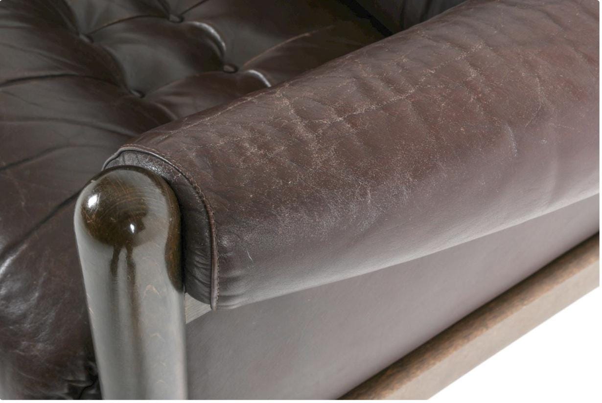 Percival Lafer Style — Leather Sofa