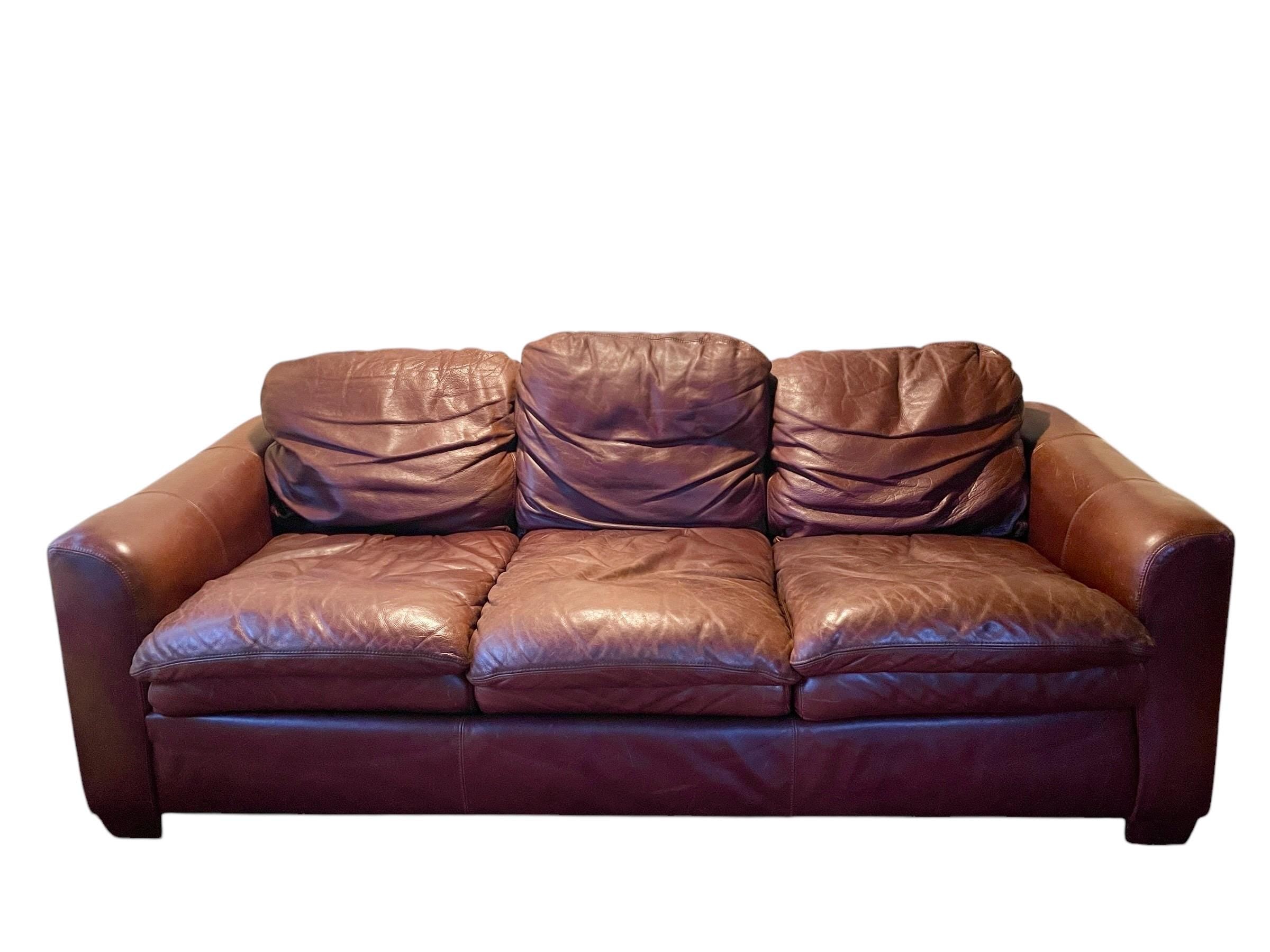 Stickley Style — Leather Sofa