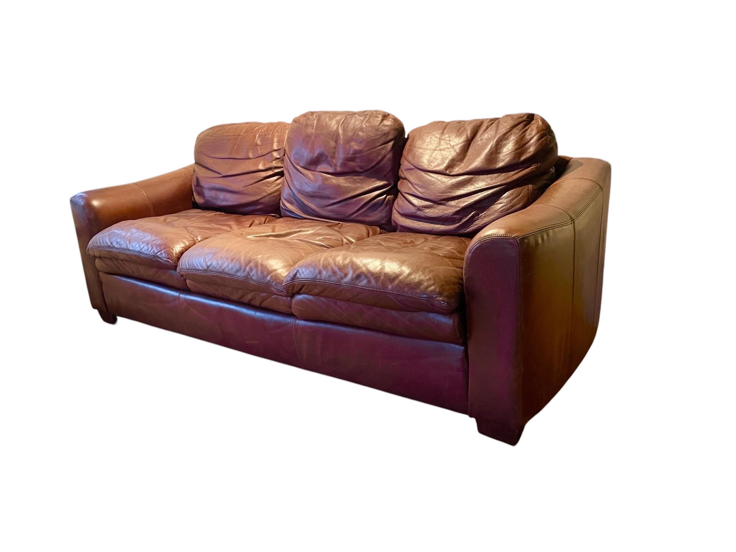 Stickley Style — Leather Sofa