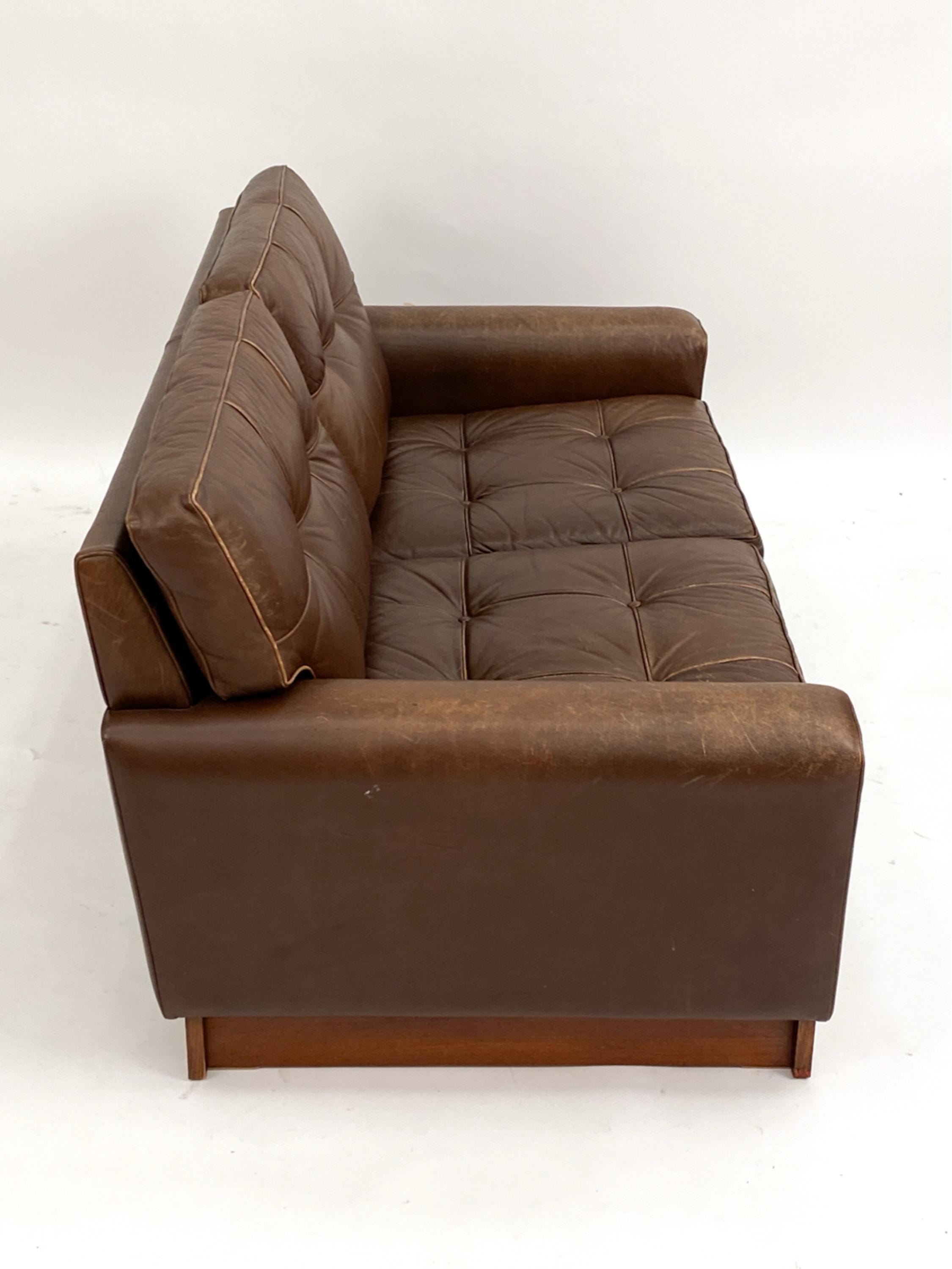 Arne Norell Style — Leather Sofa