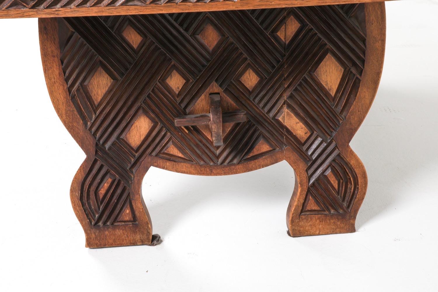 Moorish — Carved Wood Coffee Table