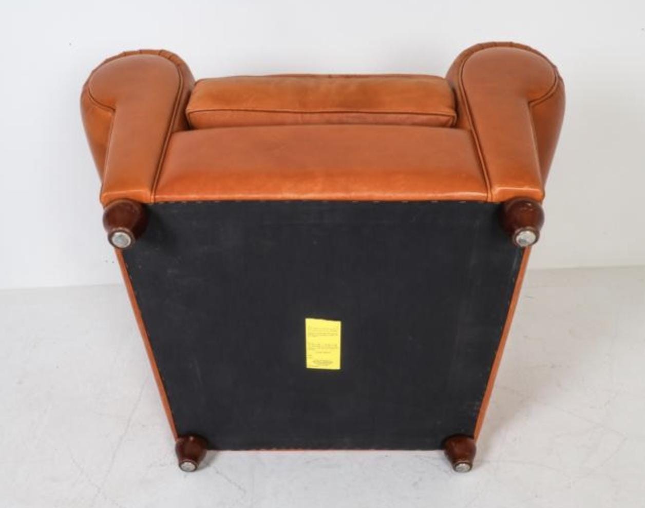 French Art Deco Club Chair Leather Tan Armchair Art Deco Leather Armchair Caramel Color Leather French Club Chair Leather Armchair Art Deco
