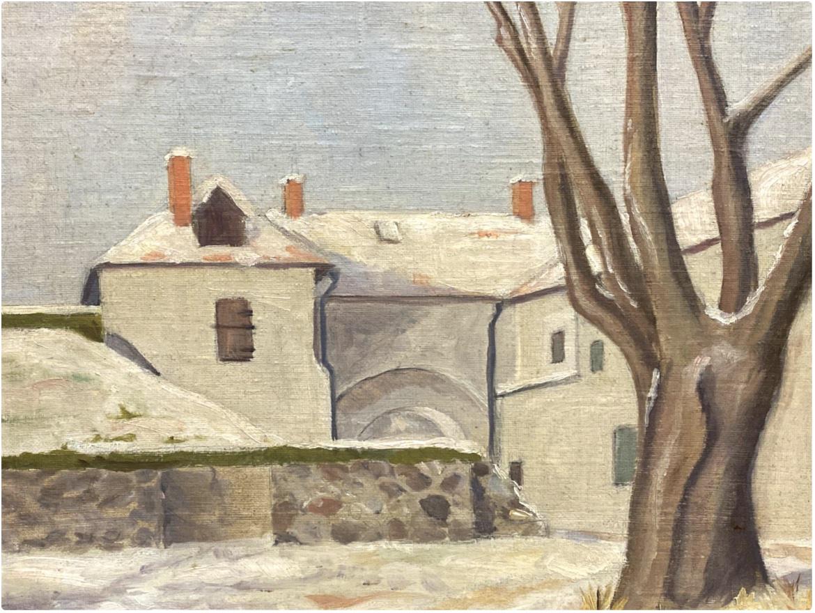 Uno Dewoon Oil Painting Swedish Artist Landscape Painting Neutral Wall Art Oil Painting MidCentury Modern Wall Art Landscape Oil Painting