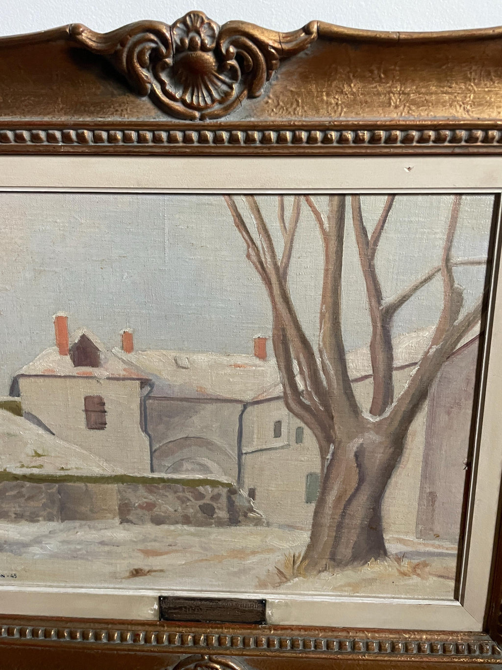 Uno Dewoon Oil Painting Swedish Artist Landscape Painting Neutral Wall Art Oil Painting MidCentury Modern Wall Art Landscape Oil Painting
