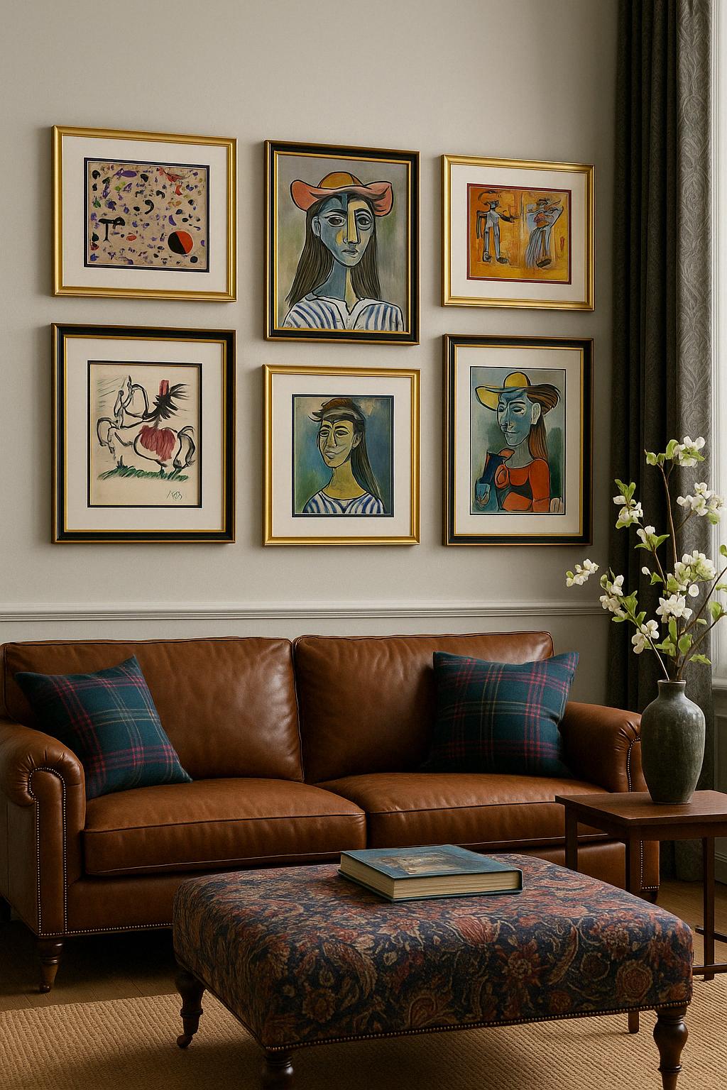 Set No. 001: The Atelier Series  Femme in Fragment | Framed Vintage Portrait Art Gallery Wall | 3 Piece Original Art Collection