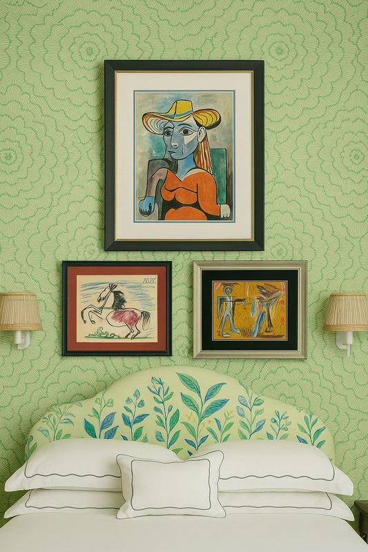 Set No. 001: The Atelier Series  Femme in Fragment | Framed Vintage Portrait Art Gallery Wall | 3 Piece Original Art Collection