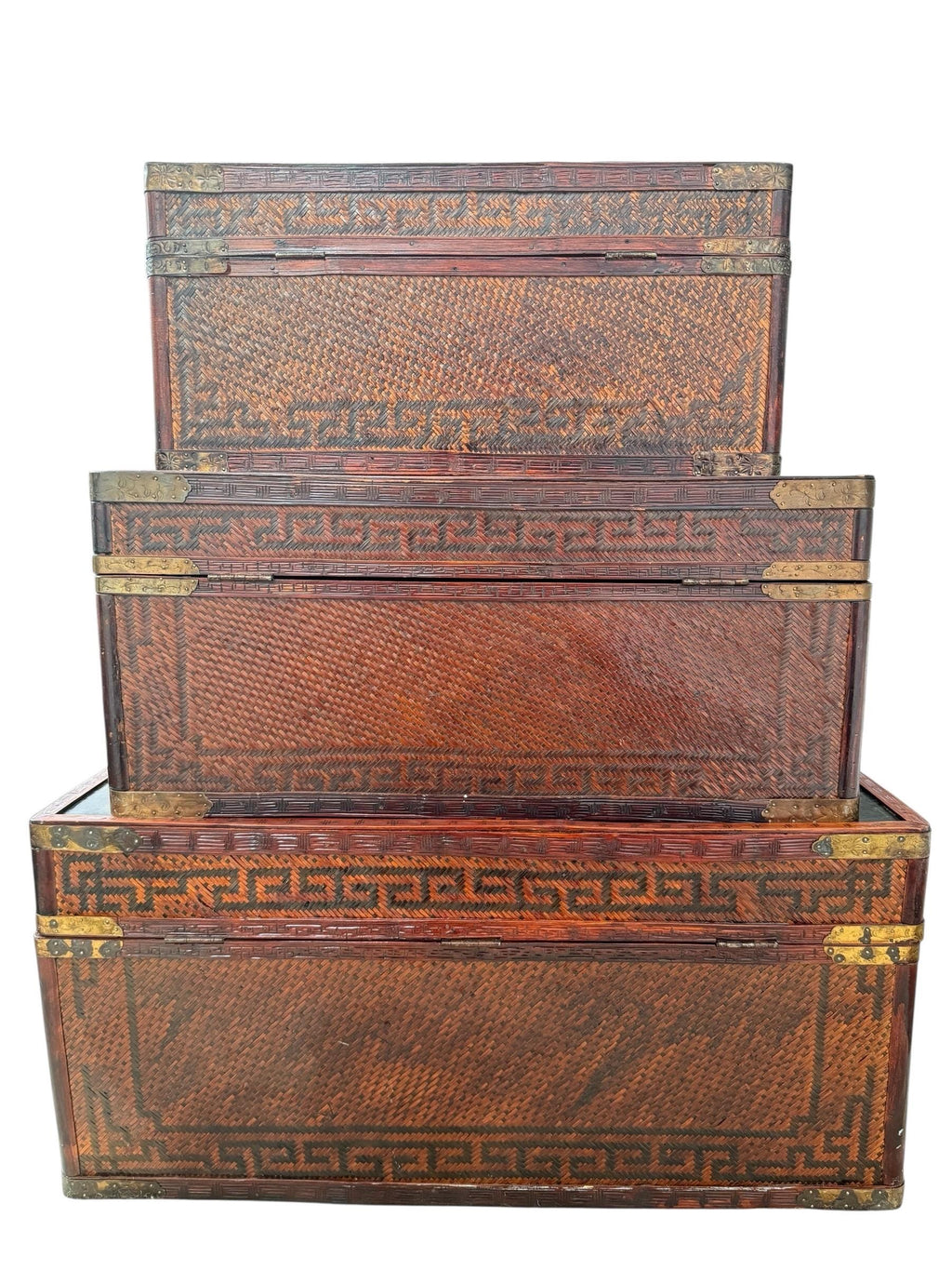 Maitland Smith — Chinoiserie Trunks, Set of 3