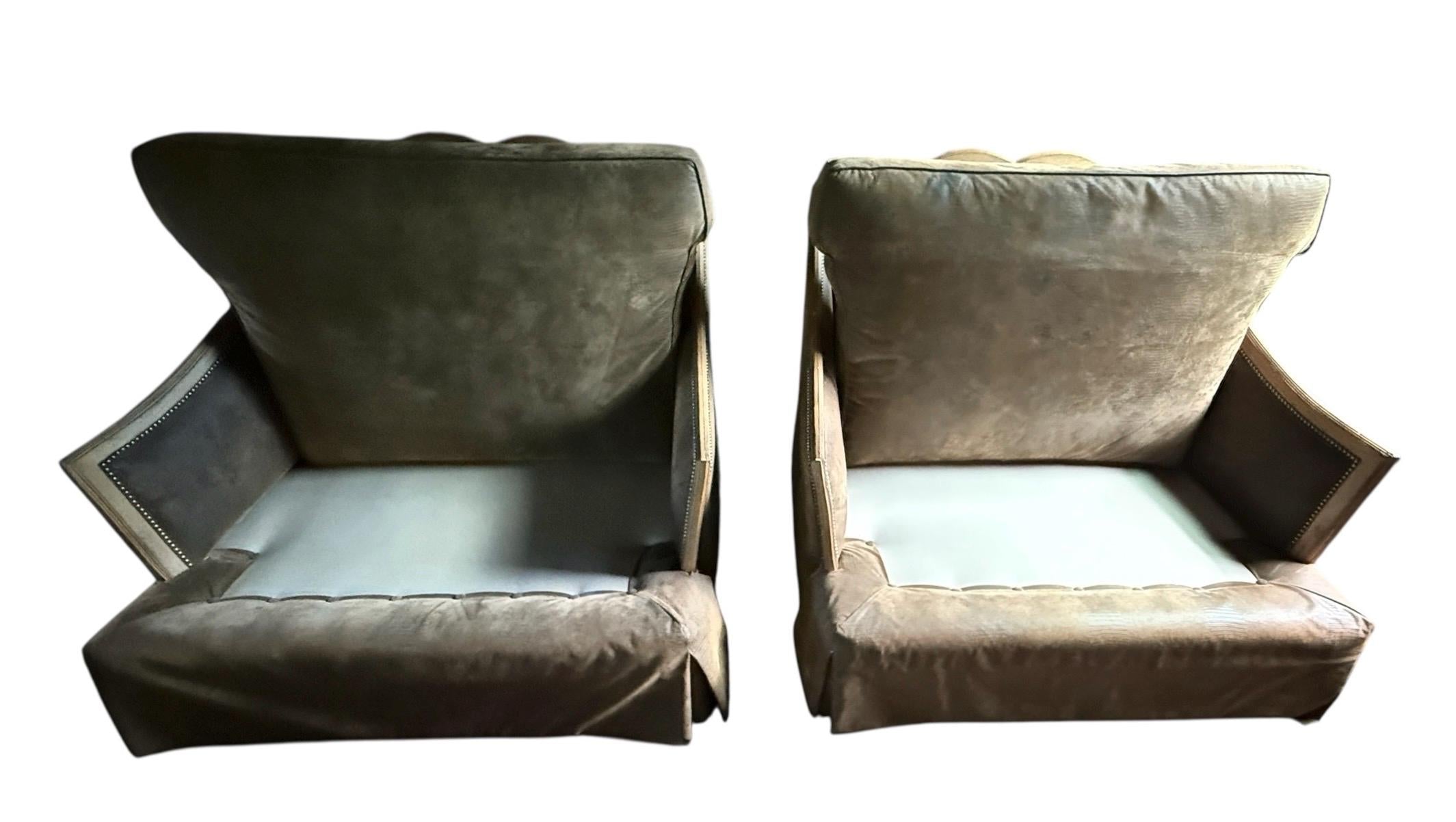 French Provincial — Swivel Armchairs, Pair