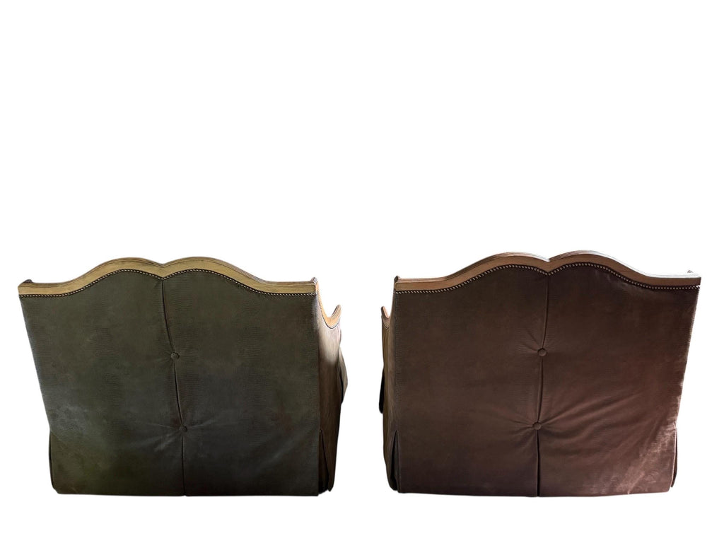 French Provincial — Swivel Armchairs, Pair